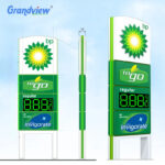 gas station canopy sign with brand logo