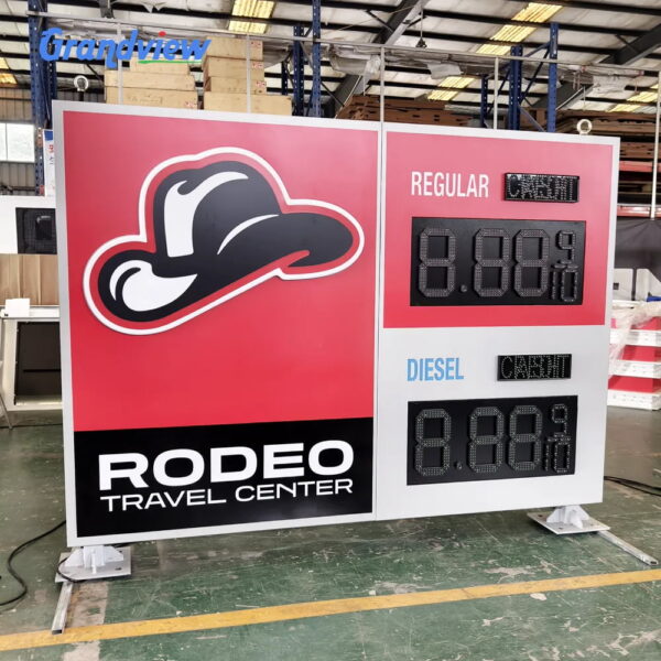 led gas price sign rodeo