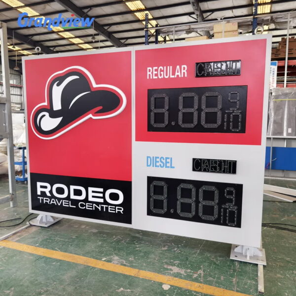 led gas price sign rodeo