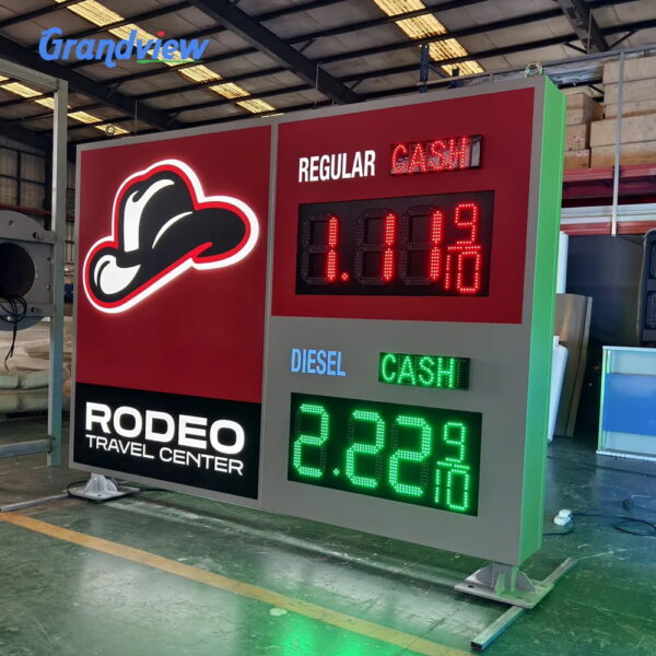 led gas price sign rodeo