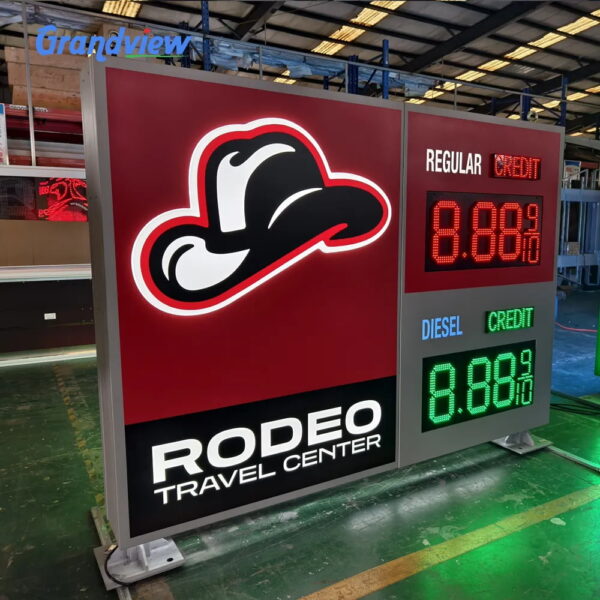 led gas price sign rodeo