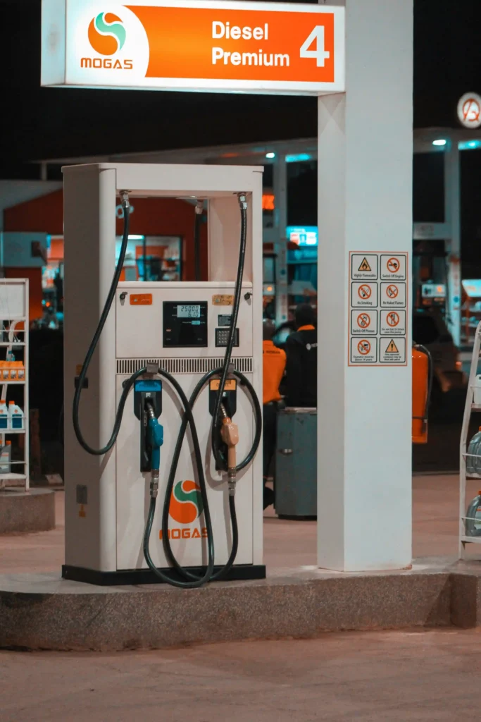 Fuel island components including canopy fuel dispensers lighting and signage