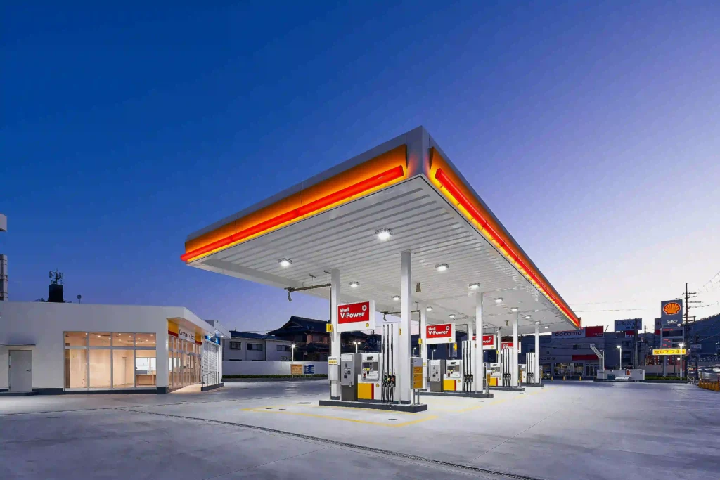 Completed fuel station canopy and branding project