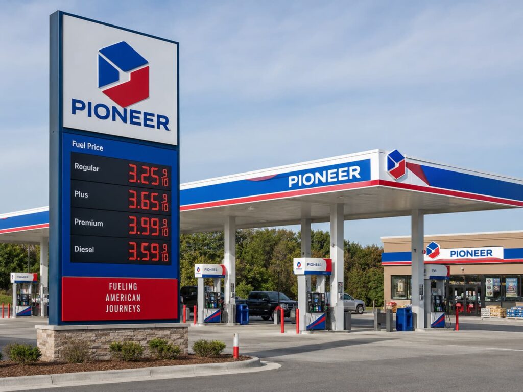 gas station digital price sign branding customization