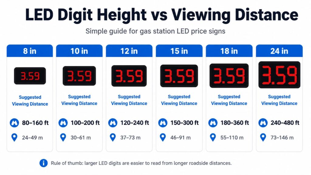 gas station price sign digit size guide