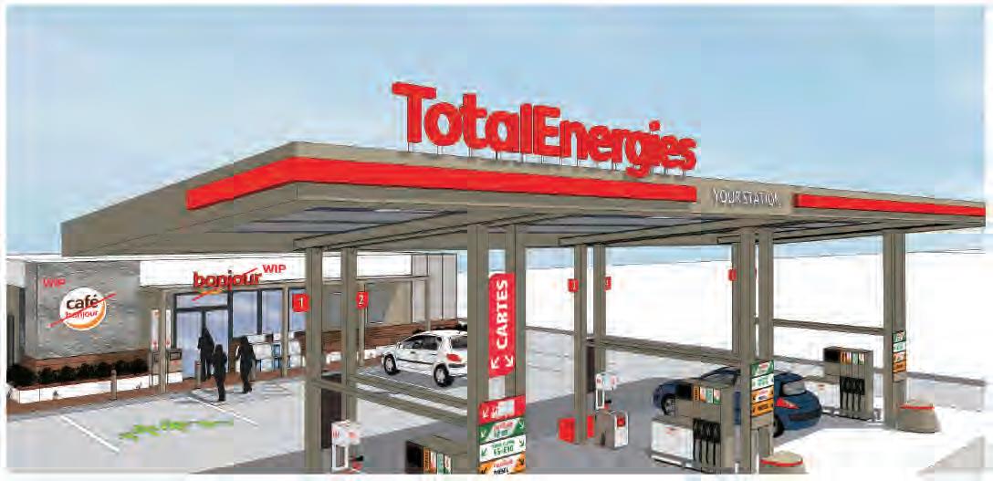 Fuel station canopy branding project