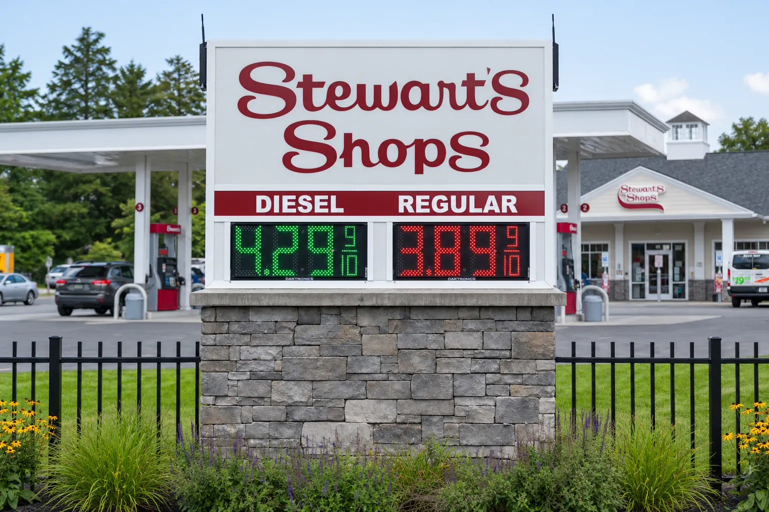 Monument LED gas price sign