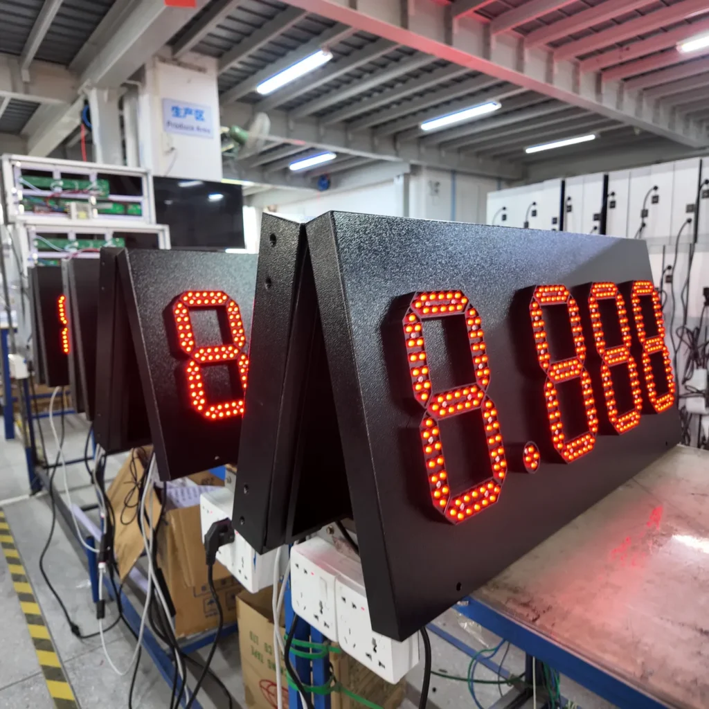 illuminated-led-gas-price-display-factory-testing